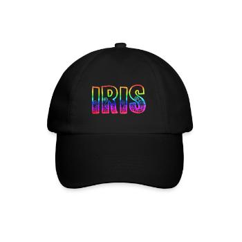 iris rs regenbogen - Baseballkappe - Schwarz/Schwarz - Vorne