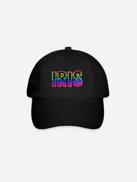 iris rs regenbogen - Baseballkappe - Schwarz/Schwarz