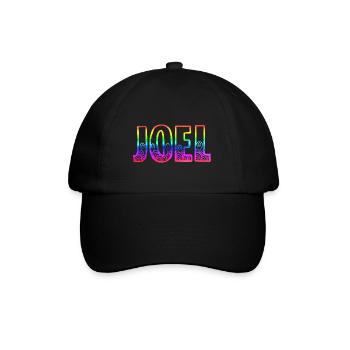joel rs regenbogen - Baseballkappe - Schwarz/Schwarz - Vorne