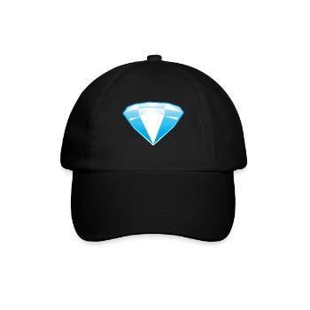 Blauer Juwel Diamant - Baseballkappe - Schwarz/Schwarz - Vorne