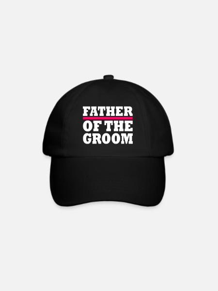 Father of the groom - Baseballkappe - Schwarz/Schwarz