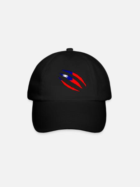 taiwan - Baseballkappe - Schwarz/Schwarz