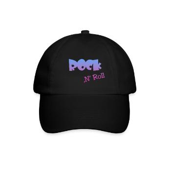 Rock n Roll - Baseballkappe - Schwarz/Schwarz - Vorne
