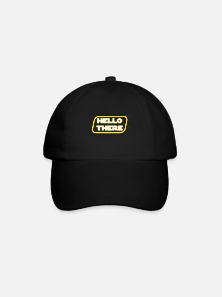 Hello There - Baseballkappe - Schwarz/Schwarz
