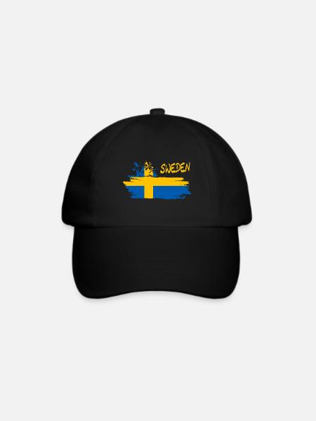 Sweden Schweden - Baseballkappe - Schwarz/Schwarz