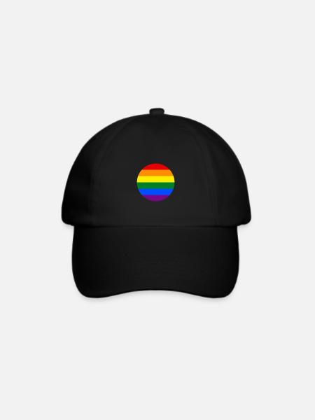 Regenbogenflagge Regenbogenfahne - Baseballkappe - Schwarz/Schwarz