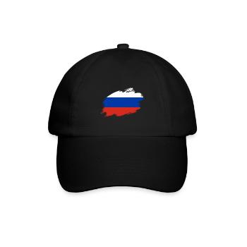 Russland russisch Flagge Fahne - Baseballkappe - Schwarz/Schwarz - Vorne