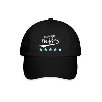 Neffe Beste Neffen Kinder Patenkinder Bruderkind - Baseballkappe - Schwarz/Schwarz - Vorne