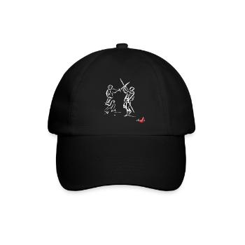 Weiß MITTELALTERLICHE SWORD - Baseballkappe - Schwarz/Schwarz - Vorne