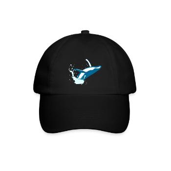 Wal - Baseballkappe - Schwarz/Schwarz - Vorne