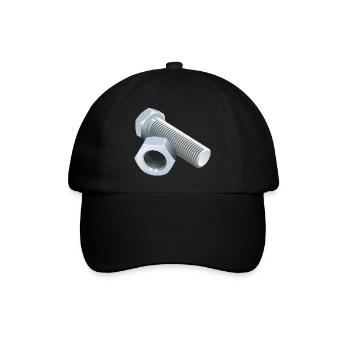 Schraube - Baseballkappe - Schwarz/Schwarz - Vorne