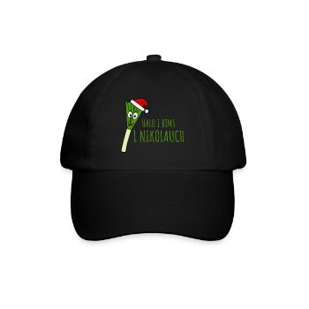 Ugly Christmas Halo I Bims 1 Nikolauch - Baseballkappe - Schwarz/Schwarz - Vorne