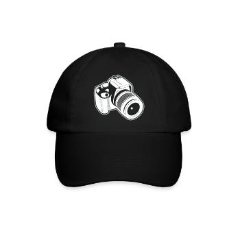 Kamera Fotograf Fotografie fotografieren Foto Bild - Baseballkappe - Schwarz/Schwarz - Vorne