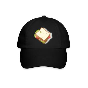 sandwich - Baseballkappe - Schwarz/Schwarz - Vorne