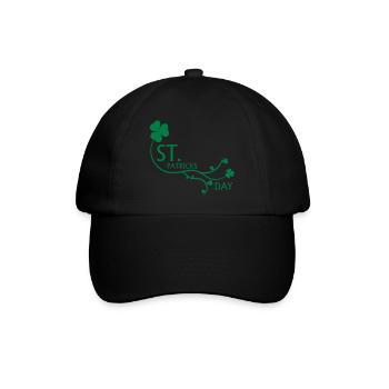 st.,patricks,day,irland,irish,bier,dublin,zylinder - Baseballkappe - Schwarz/Schwarz - Vorne