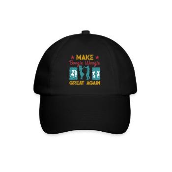 Make Boogie Woogie Great Again Tanzen Geschenk - Baseballkappe - Schwarz/Schwarz - Vorne