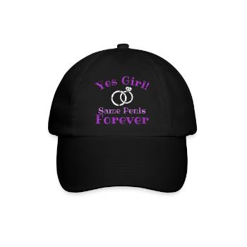 Junggesellinnenabschied Braut Penis Geschenk JGA - Baseballkappe - Schwarz/Schwarz - Vorne