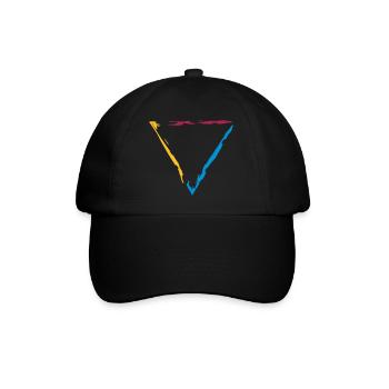 buntes dreieck rahmen umrandung dekorativ cool des - Baseballkappe - Schwarz/Schwarz - Vorne