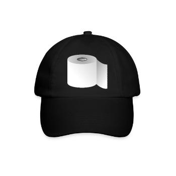 Toilettenpapier - Baseballkappe - Schwarz/Schwarz - Vorne