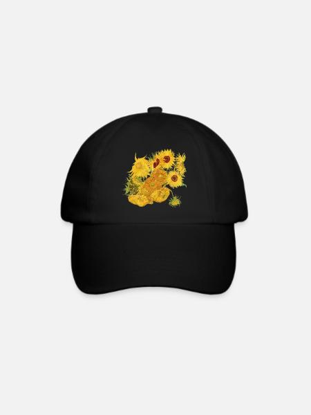 Van Gogh Sonnenblumen Sunflowers - Baseballkappe - Schwarz/Schwarz