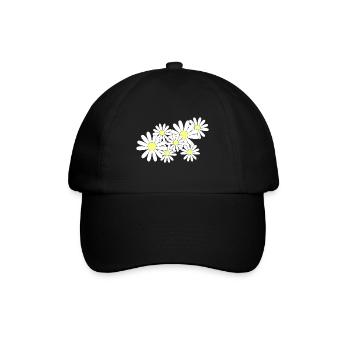 Gänseblümchen - Baseballkappe - Schwarz/Schwarz - Vorne