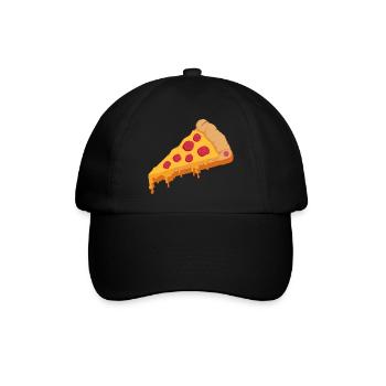 Pizzaria Pizzen Pizzatag Pizzafan Fastfood - Baseballkappe - Schwarz/Schwarz - Vorne
