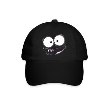 Der Grinse Mann - Baseballkappe - Schwarz/Schwarz - Vorne