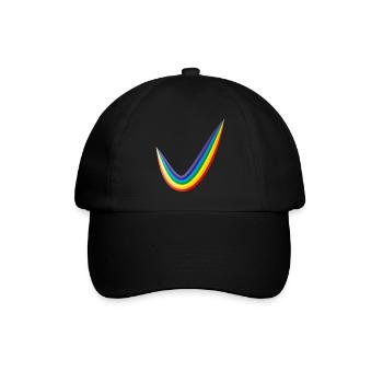 Regenbogen Haken - Baseballkappe - Schwarz/Schwarz - Vorne