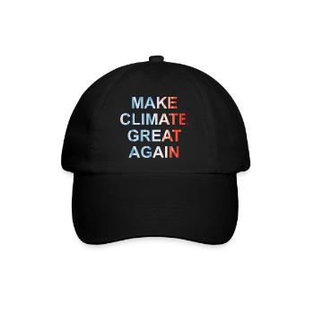 Make climate great again - Baseballkappe - Schwarz/Schwarz - Vorne