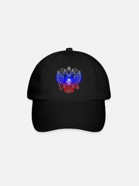 Russisches Wappen - Baseballkappe - Schwarz/Schwarz