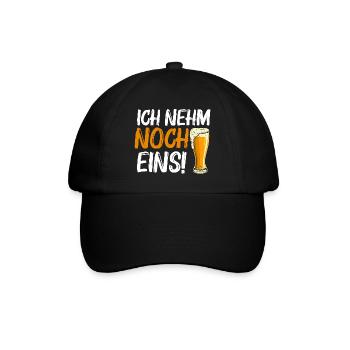 Ich nehm noch eins! - Baseballkappe - Schwarz/Schwarz - Vorne