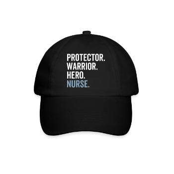 Protector Krieger Held Krankenschwester - Baseballkappe - Schwarz/Schwarz - Vorne