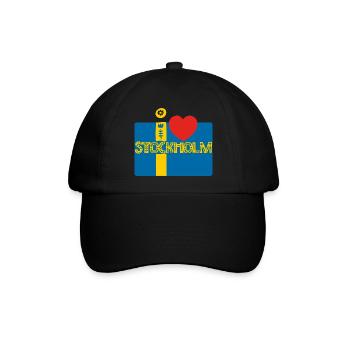 Stockholm - Baseballkappe - Schwarz/Schwarz - Vorne