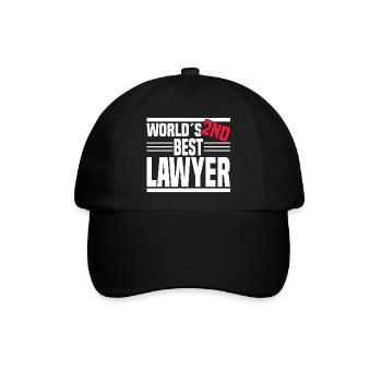 World's 2nd Best Lawyer - Baseballkappe - Schwarz/Schwarz - Vorne