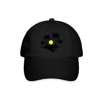 Insel Paradise - Baseballkappe - Schwarz/Schwarz - Vorne