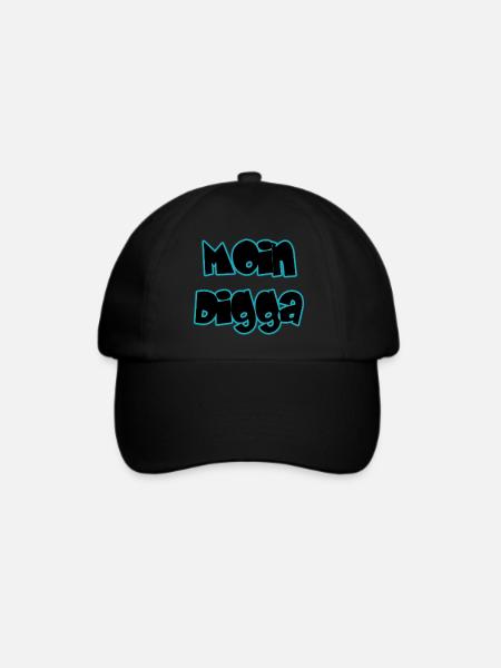 Moin Digga - Baseballkappe - Schwarz/Schwarz