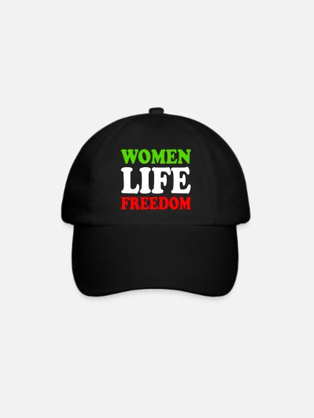 Women life freedom - Baseballkappe - Schwarz/Schwarz