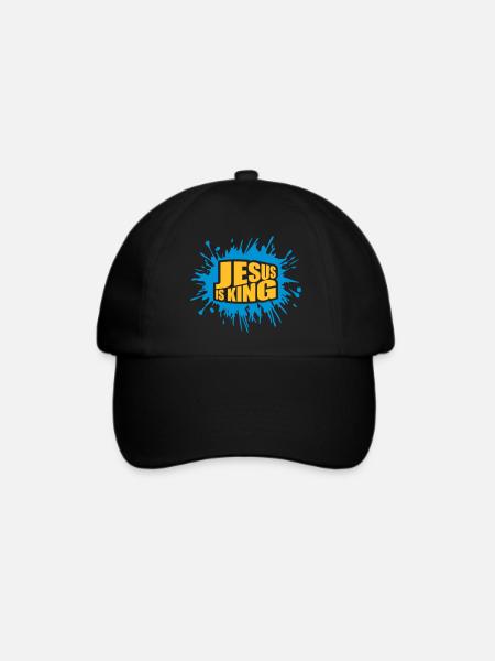 jesus is king Zitat - Baseballkappe - Schwarz/Schwarz