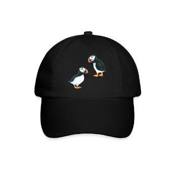 Papageitaucher - Baseballkappe - Schwarz/Schwarz - Vorne