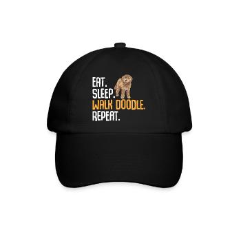 Goldendoodle Doodle Hund - Baseballkappe - Schwarz/Schwarz - Vorne