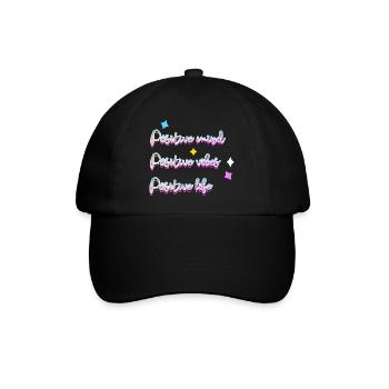 Positiv - Baseballkappe - Schwarz/Schwarz - Vorne