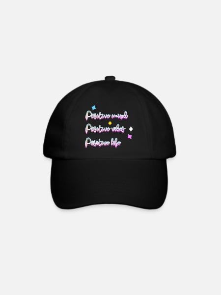 Positiv - Baseballkappe - Schwarz/Schwarz