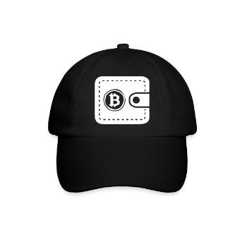 Bitcoin Wallet - Baseballkappe - Schwarz/Schwarz - Vorne