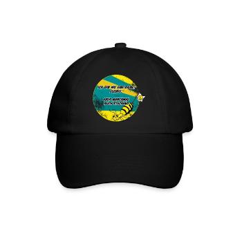 Ich bin wie eine Biene:Fleißig, aber auch stechend - Baseballkappe - Schwarz/Schwarz - Vorne