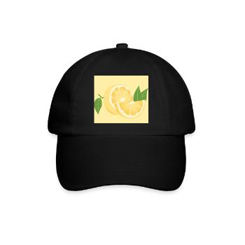 Zitrone Zitrone - Baseballkappe - Schwarz/Schwarz - Vorne