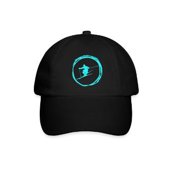 skiing - Baseballkappe - Schwarz/Schwarz - Vorne
