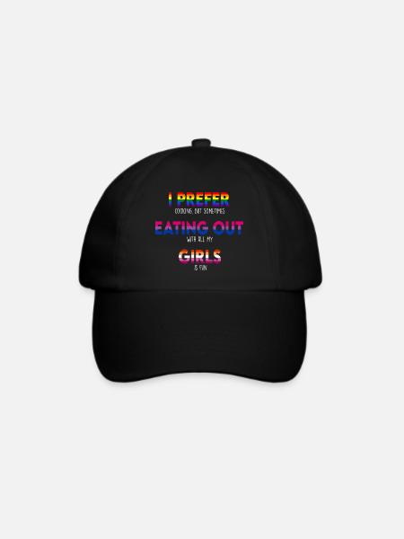 Schwul Bisexuell Lesbisch Pride Flagge LGBTQ Lustig LGBT - Baseballkappe - Schwarz/Schwarz