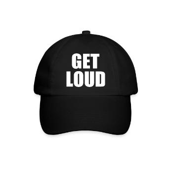 Get loud - Baseballkappe - Schwarz/Schwarz - Vorne