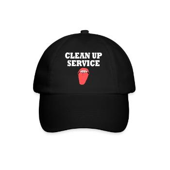 clean up service - Baseballkappe - Schwarz/Schwarz - Vorne