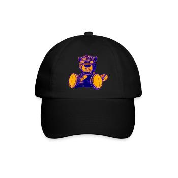 Creepy Teddy Yellow - Baseballkappe - Schwarz/Schwarz - Vorne